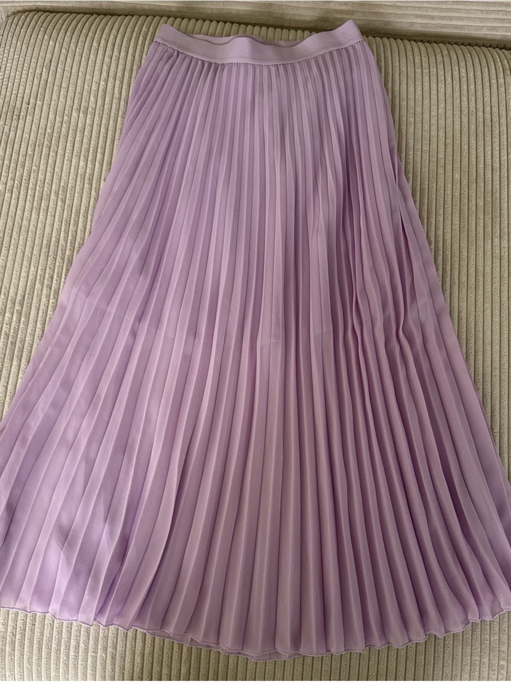 H&M Lilac Pleated Maxi Skirt